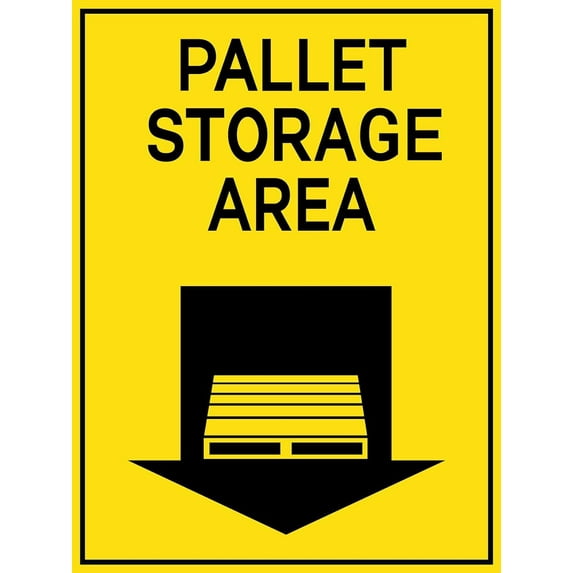 Pallet Storage Area Symbol Sign Metal Tin Sign12x16 Inches Caution Danger Safety Security Warning Notice Signs