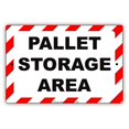 thumbnail image 1 of Pallet Storage Area Warehouse Storage Store Room Shipping Receiving Alert Caution Warning Notice Aluminum Metal Sign 8"x12" Plate, 1 of 1