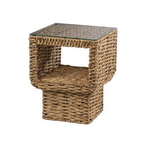 SEI Pallston Water Hyacinth Accent Table, 22-1/2"H x 18"W x 18"D, Natural
