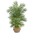 thumbnail image 1 of Palm 4" Artificial Areca in Natural Jute Planter, by Nearly Natural, 1 of 3