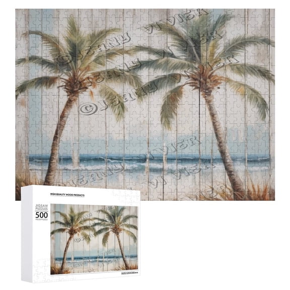 Palm 500 Piece Jigsaw Puzzle for Adults,500 pc Large Piece Jigsaw,Cool Puzzle Brain Teaser, Fun Challenging Brain Exercise Family Game Creative Gift for Friends