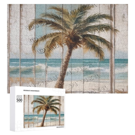 Palm 500 Piece Jigsaw Puzzle for Adults,500 pc Large Piece Jigsaw,Fun Challenging Brain Exercise Family Game Creative Gift for Friends Parents Grandparents
