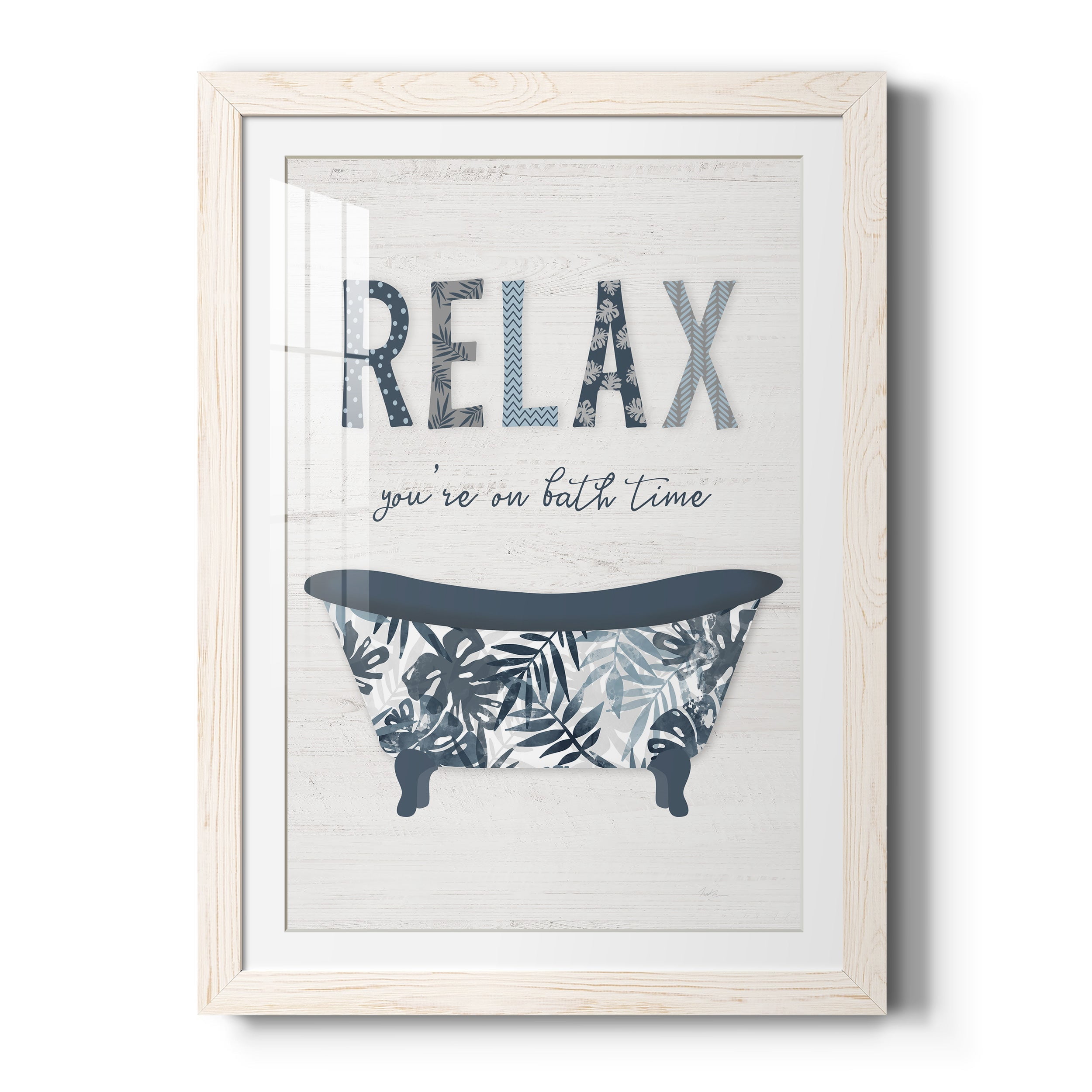 Palm Bath I - Premium Framed Print - Distressed Barnwood Frame - Ready to Hang