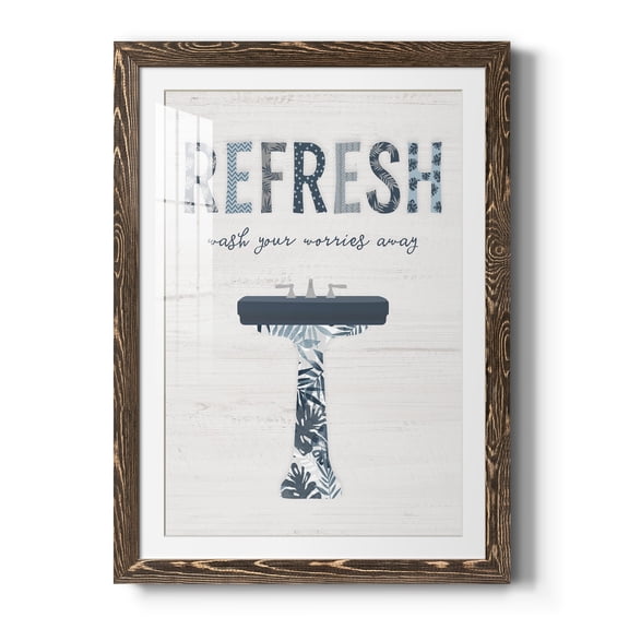 Palm Bath II - Premium Framed Print - Distressed Barnwood Frame - Ready to Hang