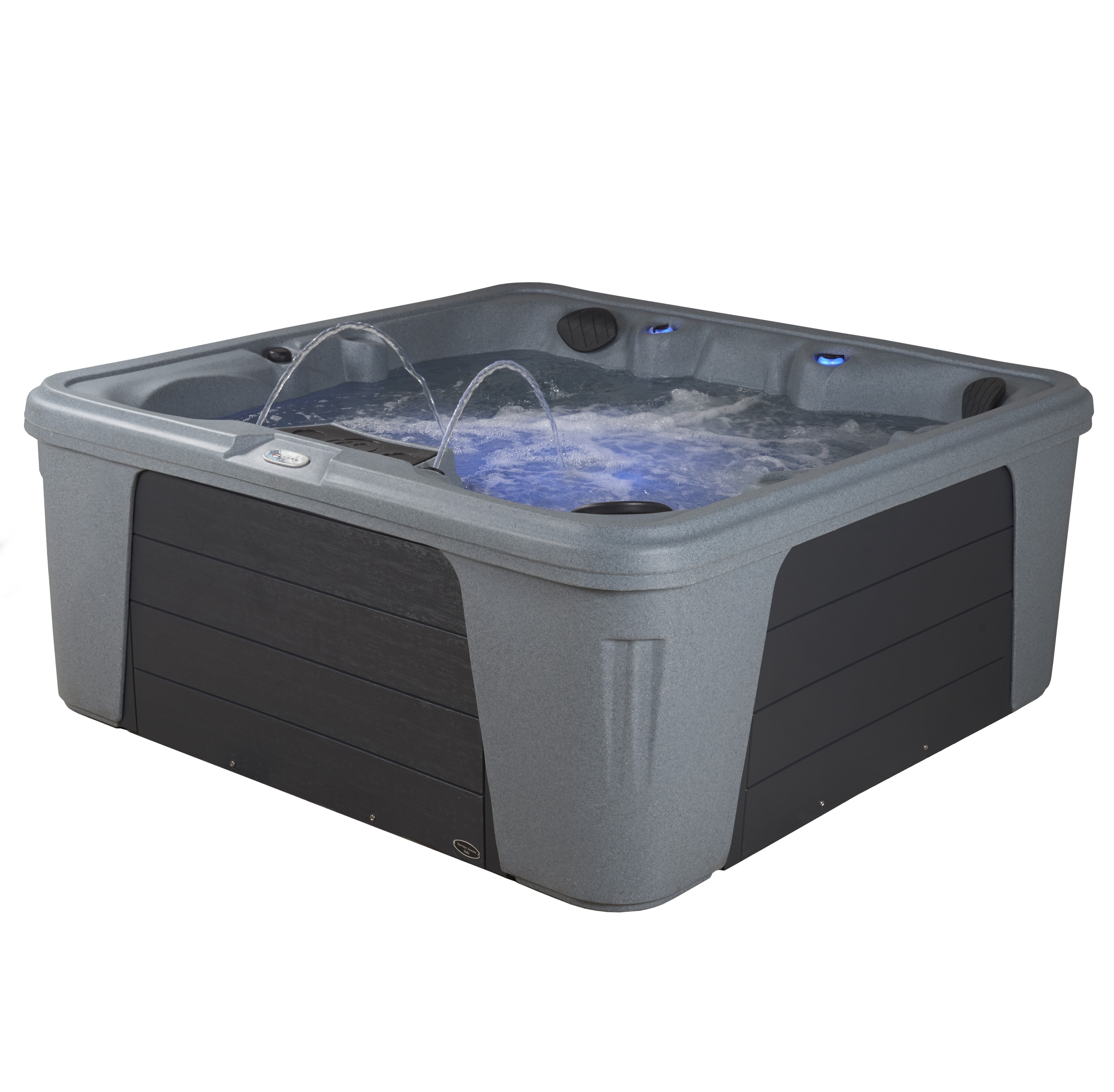 Aqualife by Strong Spas Palm Beach 6 Person 69-Port Lounger Spa, 30 Jets, Gray Granite