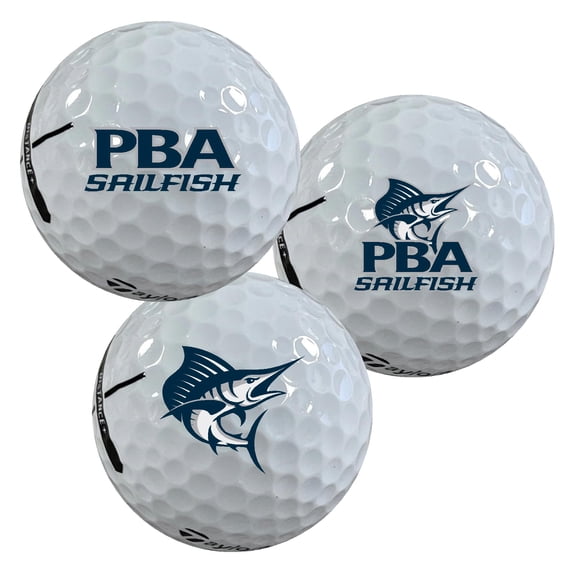 Palm Beach Atlantic University Sailfish Logo Edition Taylormade Distance+ Golf Balls 12-Pack (Dozen)