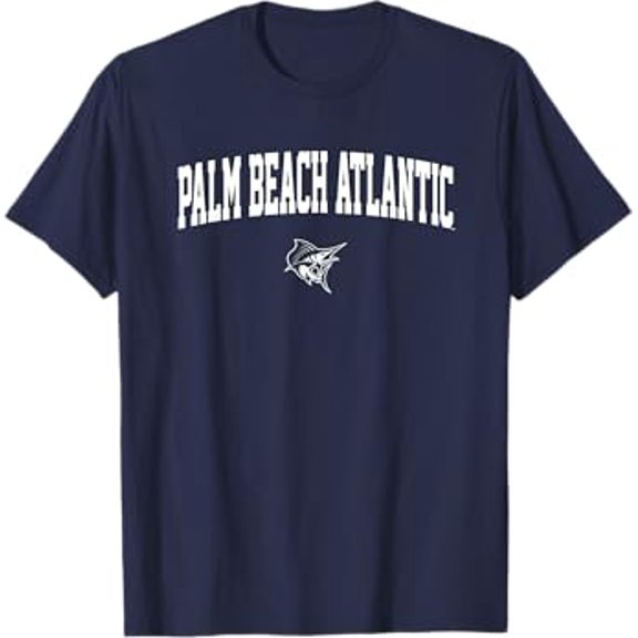 Palm Beach Atlantic University Sailfish One Color Arch Logo T-Shirt, Unisex T-Shirt