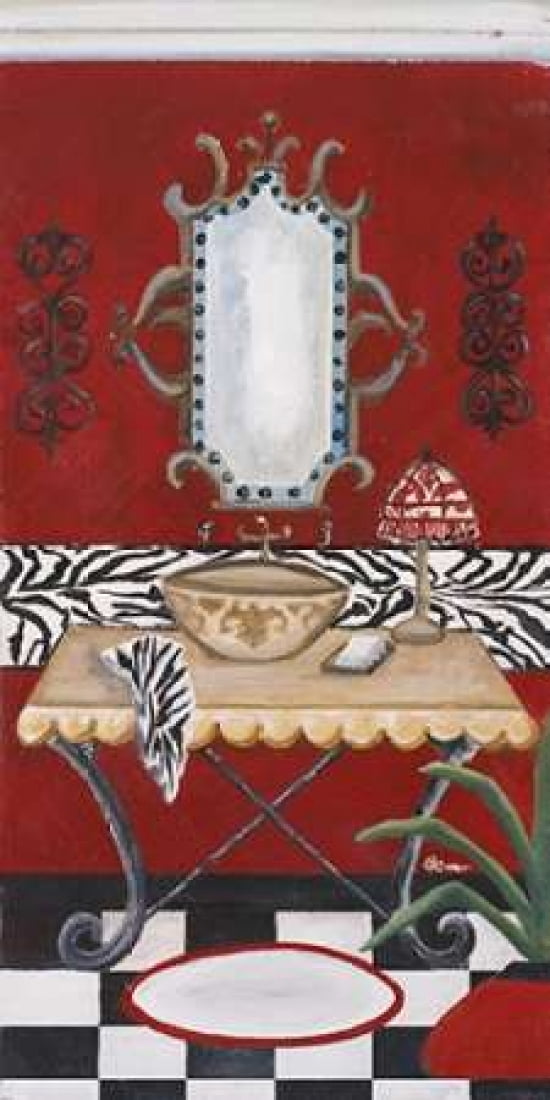 Palm Beach Bath I Canvas Art - Gina Ritter (24 x 48)