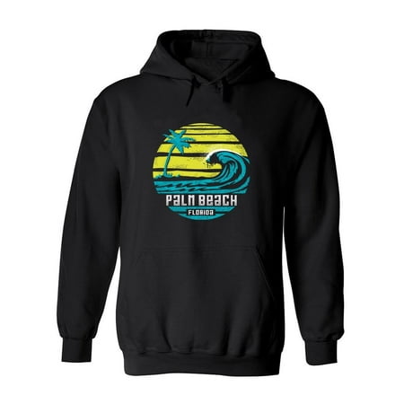 Palm Beach Florida Design Hoodie Men -Image by Shutterstock, Male 3X-Large
