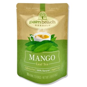 Palm Beach Herbals Mango Leaf Tea, 30 Count Tea Bags, Caffeine-Free | Pure Herbal Tea Series