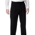 thumbnail image 1 of Palm Beach  Men's Big & Tall Black Expanded Waist Pleated Front Pants 48R 48 Inch Waist, 1 of 5