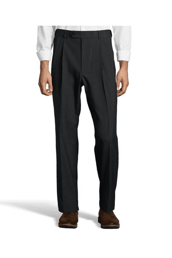 Men's Performance Expander Double Reverse Pleated Dress Pants