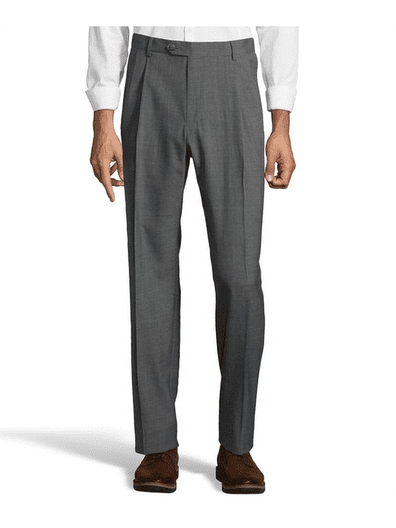 palm beach dress pants Men's Expander Pleated Pants, Size: 54 REG, Med Grey boutique fashion dress Dress Shirt Gray Pants Size:UK 18 (Buy Now) this collection is influenced