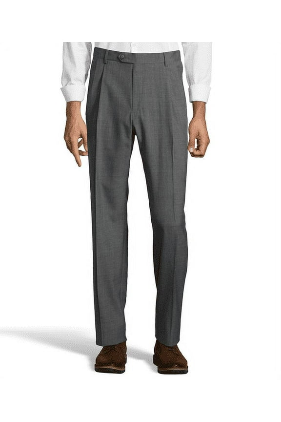 Men's Performance Expander Double Reverse Pleated Dress Pants