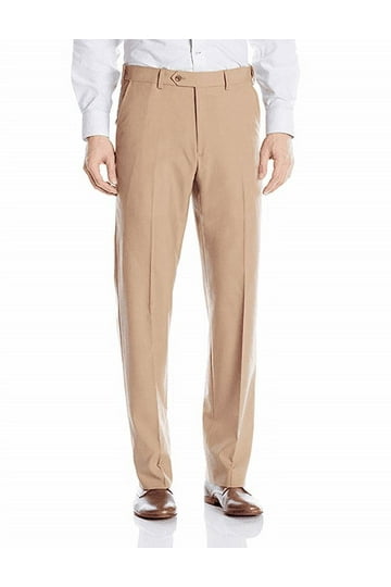 palm beach dress pants Palm Beach Mens Solid Navy Blue Double Pleated Wool Blend Dress Pants, 40