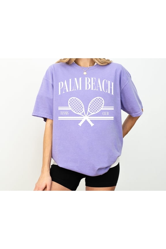 Palm Beach Tennis Club T-Shirt Girl s Trip, Bachelorette Shirt Style Athleisure Sporty Ath