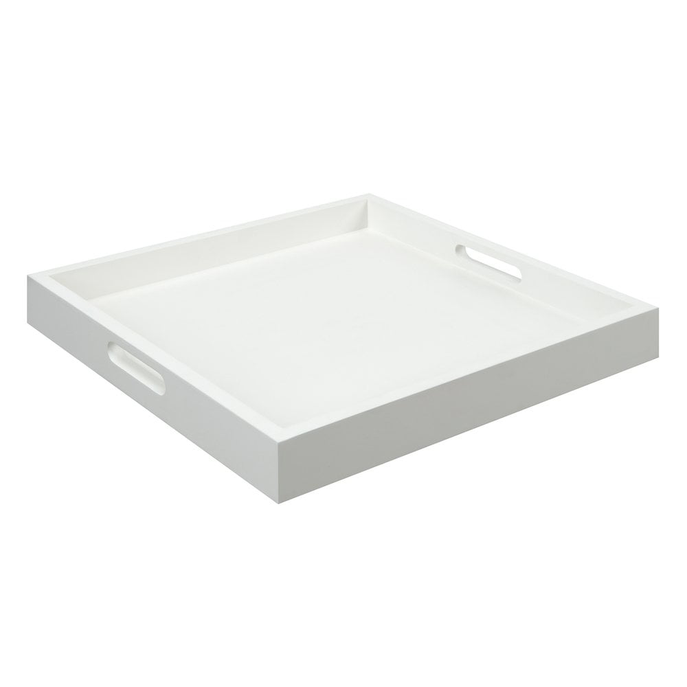 White MDF Palm Beach Tray with Cut Out Handles