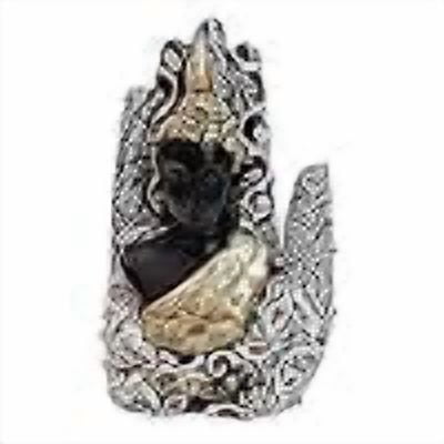 Palm Buddha Showpiece Polyresin Figurine | Buddha Statue for Home Decor | Buddha Idol for House Warming (12.5x7.5x17.5cm)