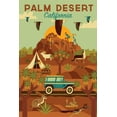 thumbnail image 1 of Palm Desert, California, Geometric (9x12 Wall Art Print, Home Decor), 1 of 3