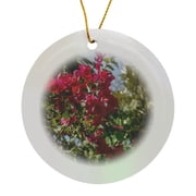 3drose, Palm Flora, Grand Cayman, British West Indies - Ca42 Len0010 - Lisa S. Engelbrecht, Circle Porcelain Ornament
