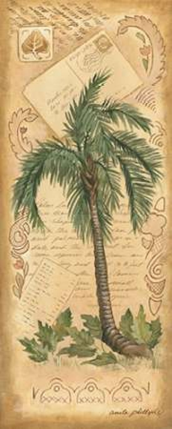 Palm Fronds II Canvas Art - Anita Phillips (10 x 20)