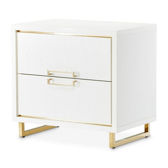 Palm Gate Nightstand - Cloud White