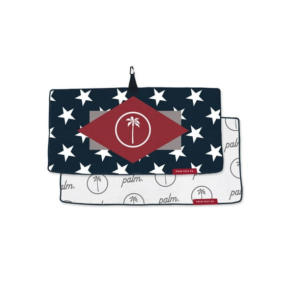 Palm Golf Old Glory Golf Towel, Microfiber, Red/White/Blue