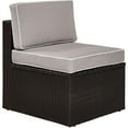 thumbnail image 1 of Palm Harbor Outdoor Wicker Center Chair with Grey Cushions - Brown, 1 of 1