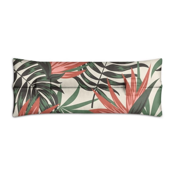 Palm & Hibiscus Seat Belt Cushion Post-Surgery Recovery Pillow, Adjustable Straps (Tropical Vibes)