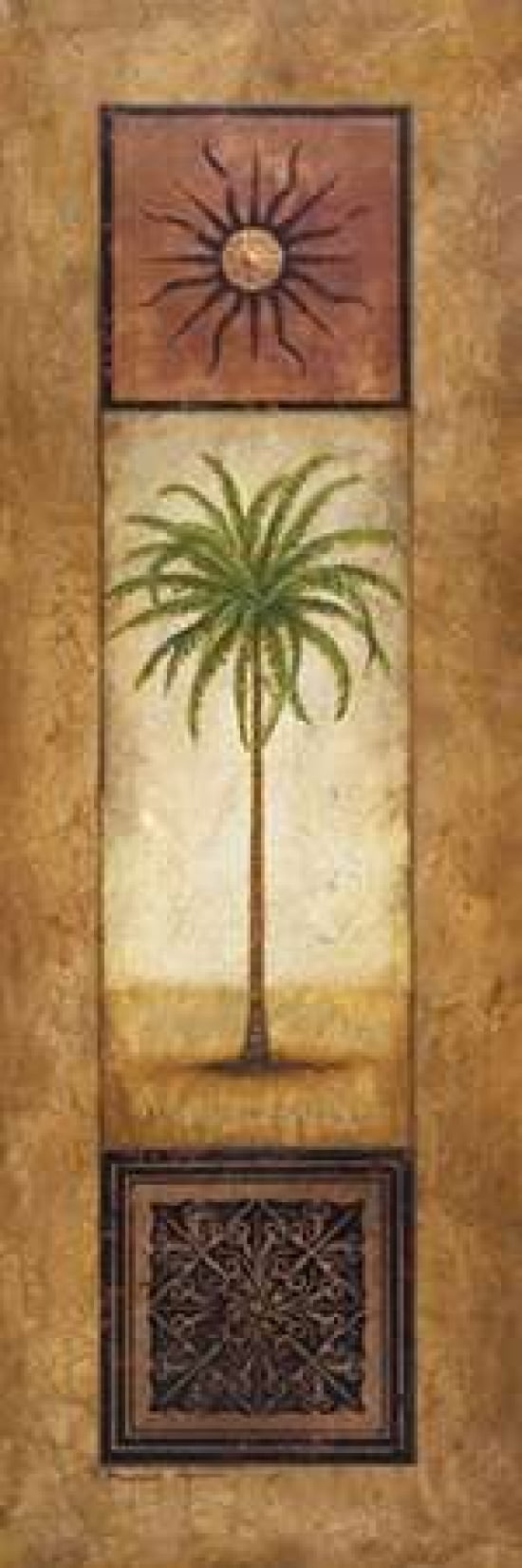 Palm In The Sunlight Canvas Art - Michael Marcon (8 x 24)