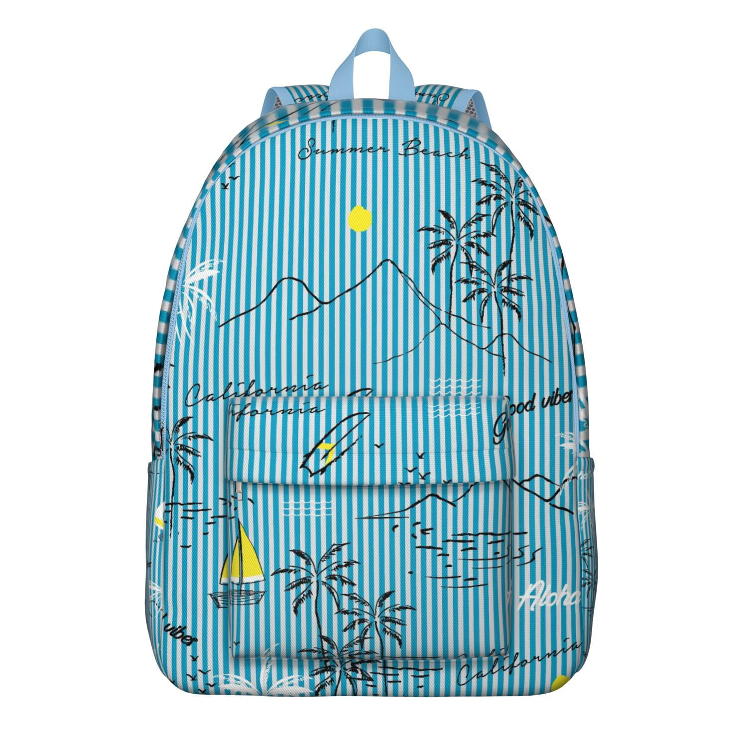 Tropical Flamingo Hawaiian Floral Pattern Print Premium Backpack main image 0