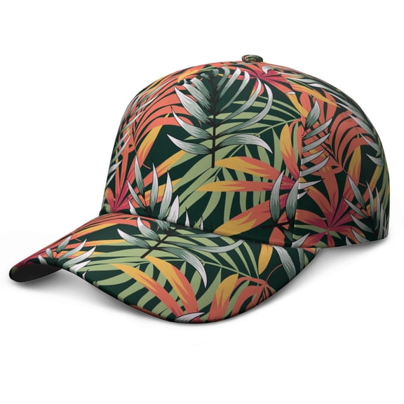 Palm Inspired Vibrant Floral Snapback - Adjustable Hat for Beach and Streetwear