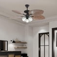 thumbnail image 1 of Palm Island Bali Breeze Ceiling Fan with Remote Control/Pull Chain Control, Five Palm Leaf Blades, Modern Tropical Indoor/Outdoor Ceiling Fan, 3 Lights, 52 inch, 1 of 8