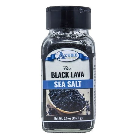 Palm Island Premium Sea Salt, Black Lava-5.5 oz glass