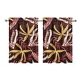 thumbnail image 1 of Palm Leaf & Beach Vacation 2 Pack Short Curtains 27.5x36 Inch Retro Aloha Floral Design Window Treatments, 1 of 4