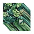 thumbnail image 1 of Palm Leaf Cloth Napkins, Green Tropical Plant Summer Nature Scenery Washable and Reusable Dinner Napkins Set of 8, Table Napkin for Kitchen Party Birthday Wedding Hotel Housewarming 20"x20", 1 of 8