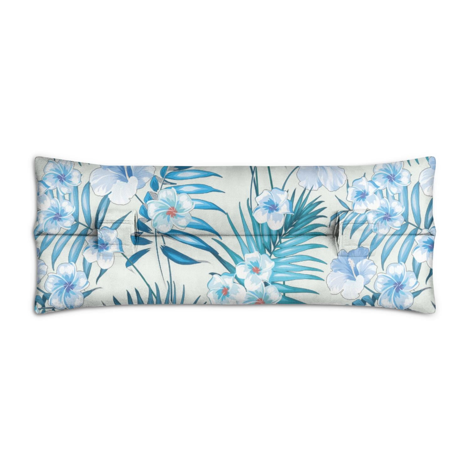 Palm Leaf & Exotic Flowers Seat Belt Pressure Relief Pad - Soft Chest Protector After Surgery - Boho Tropical Mastectomy Pillow