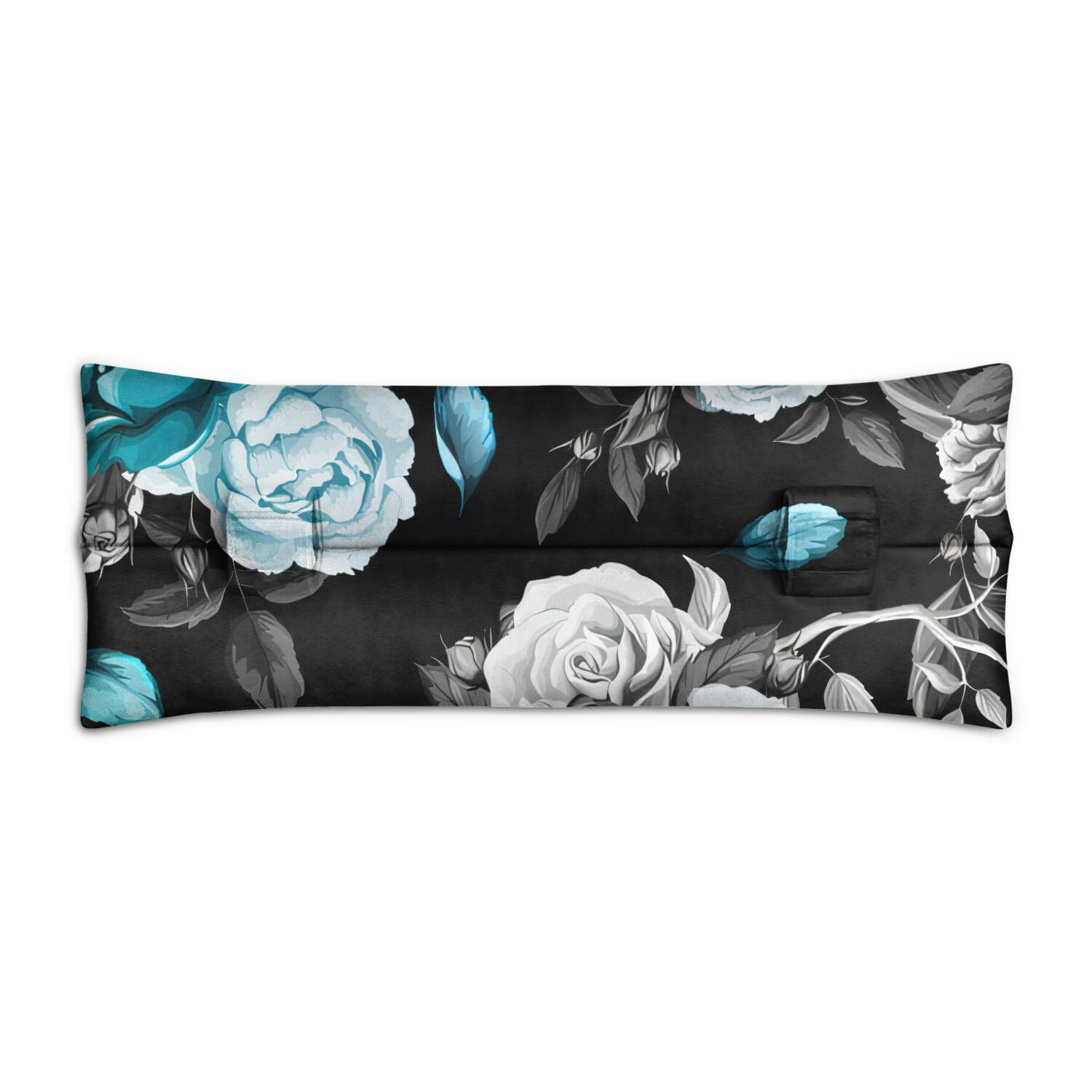 Palm Leaf & Exotic Flowers Seat Belt Pressure Relief Pad - Soft Chest Protector After Surgery - Boho Tropical Mastectomy Pillow