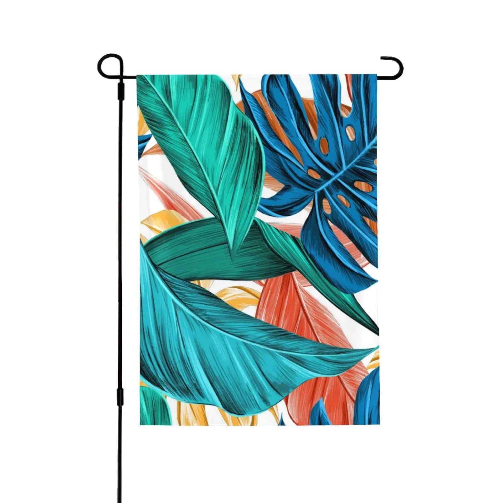 Palm Leaf Garden Flags Tropical Botanical Palm Tree Green Leaves Yard ...