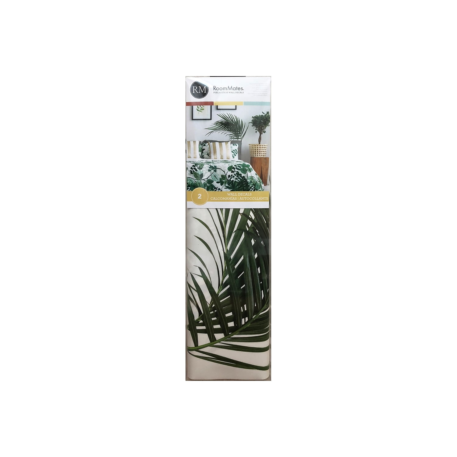 Green Palm Leaf Vinyl Peel and Stick Wall Decal Set