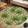 thumbnail image 1 of Palm Leaf Kaleidoscope Print Round Carpet Living Room Bedroom Home Decoration Coffee Table Mat Lounge Rug Chair Mats, 1 of 5