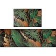 Palm Leaf Kitchen Rugs and Mats Non Skid Washable Set of 2, Tropical