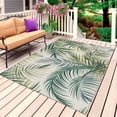 thumbnail image 1 of Palm Leaf Outdoor Rug for Patio/Deck/Porch, Non-Slip Large Area Rug 5 x 8 Ft, Green Tropical Plant Summer Botanical Indoor Outdoor Rugs Washable Area Rugs, Reversible Camping Rug Carpet Runner, 1 of 8