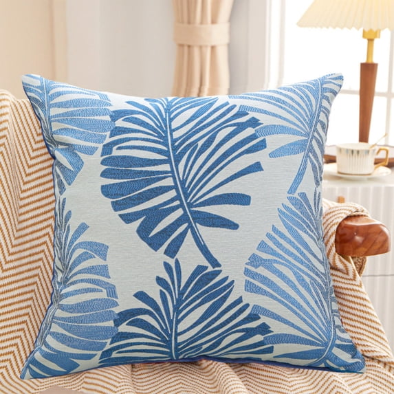 Palm Leaf Pillow Cover Bedside Sofa Cushion Decorative Throw Pillow Cover