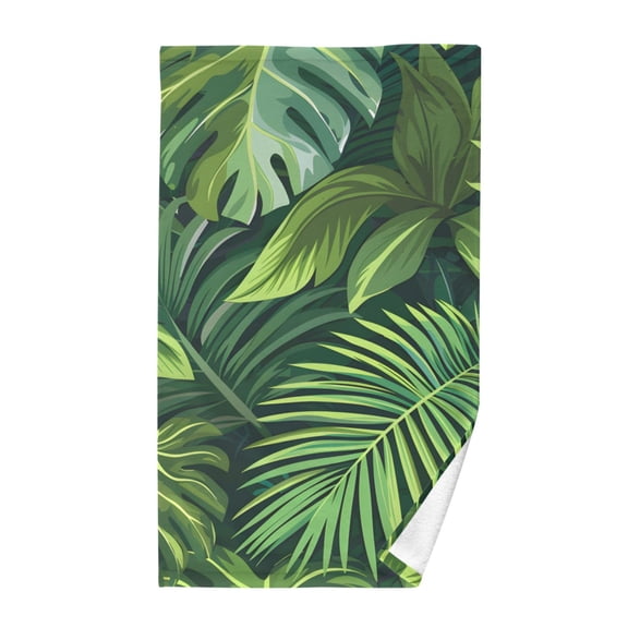 Palm Leaf Plant Cotton Face Towels Absorbent Hand Towel Soft Bathroom Towel for Kitchen Hotel Decoration