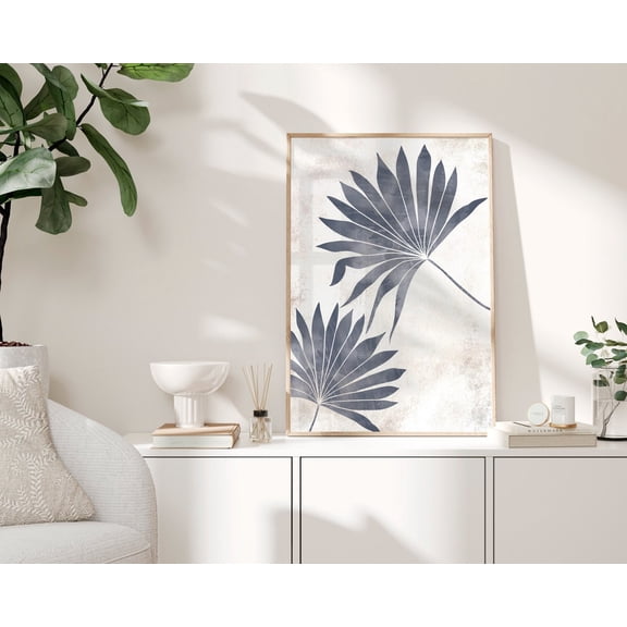 Palm Leaf Poster, Wall Art, Tropical Leaf Poster, Bedroom Wall Decor, Palm leaves Art, Boho Botanical Poster,, Size 24x36 UNFFRAMED F03.1.7l3507