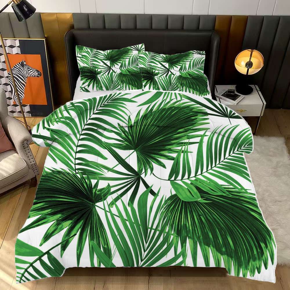 Palm Leaf Realistic Vivid Leaves Of Palm Tree Comforter Set Queen Size Palm Leaf Realistic Vivid Leaves Of Palm Tree Comforter Set Queen Size