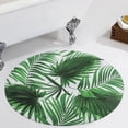thumbnail image 1 of Palm Leaf Realistic Vivid Leaves of Palm Tree Round Carpet Circle Rug Outdoor Patio Area Rug Washable Large Area Rugs Hallway Room Decor Fitness Mats, 1 of 8