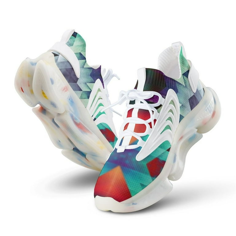 Palm Leaf Realistic Vivid Leaves of Palm Tree Walking Shoes for