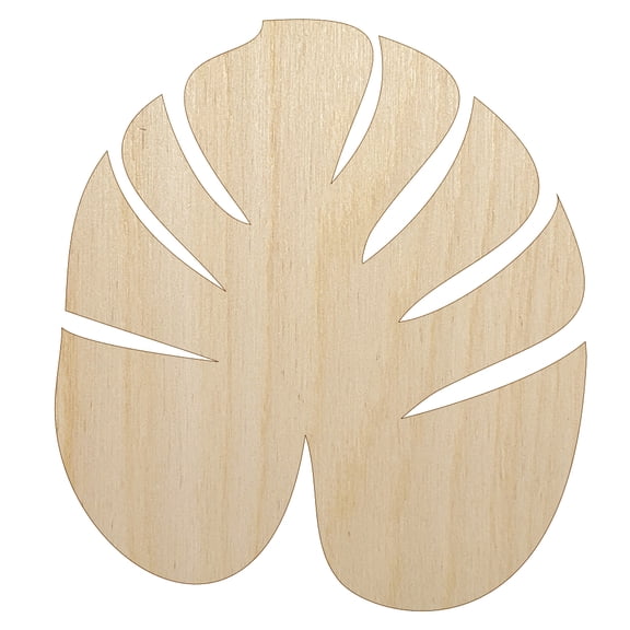 Palm Leaf Tropical Wood Shape Unfinished Piece Cutout Craft DIY Projects - 4.70 Inch Size - 1/8 Inch Thick
